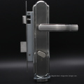 Simplism stainless steel european style solid wood door lever lock set all in one complete set